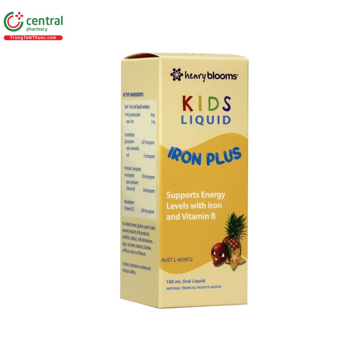 henry blooms kids liquid iron plus 2 N5886