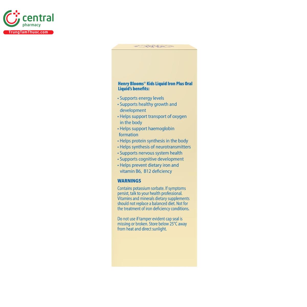 henry blooms kids liquid iron plus 5 D1105