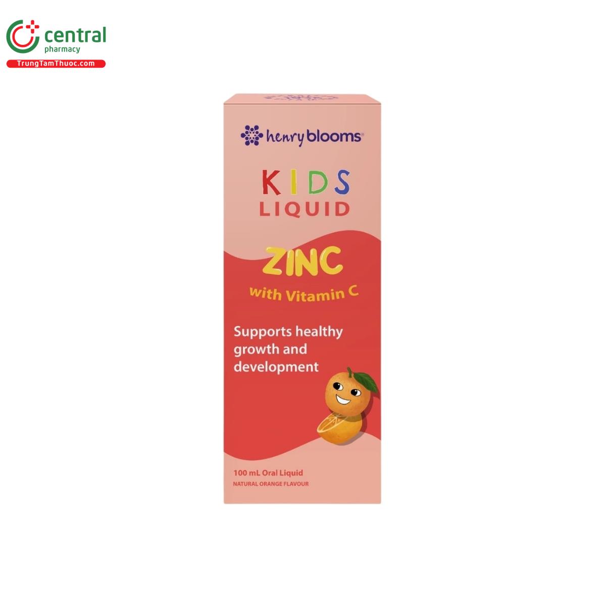 henry blooms kids liquid zinc with vitamin c 3 T8721