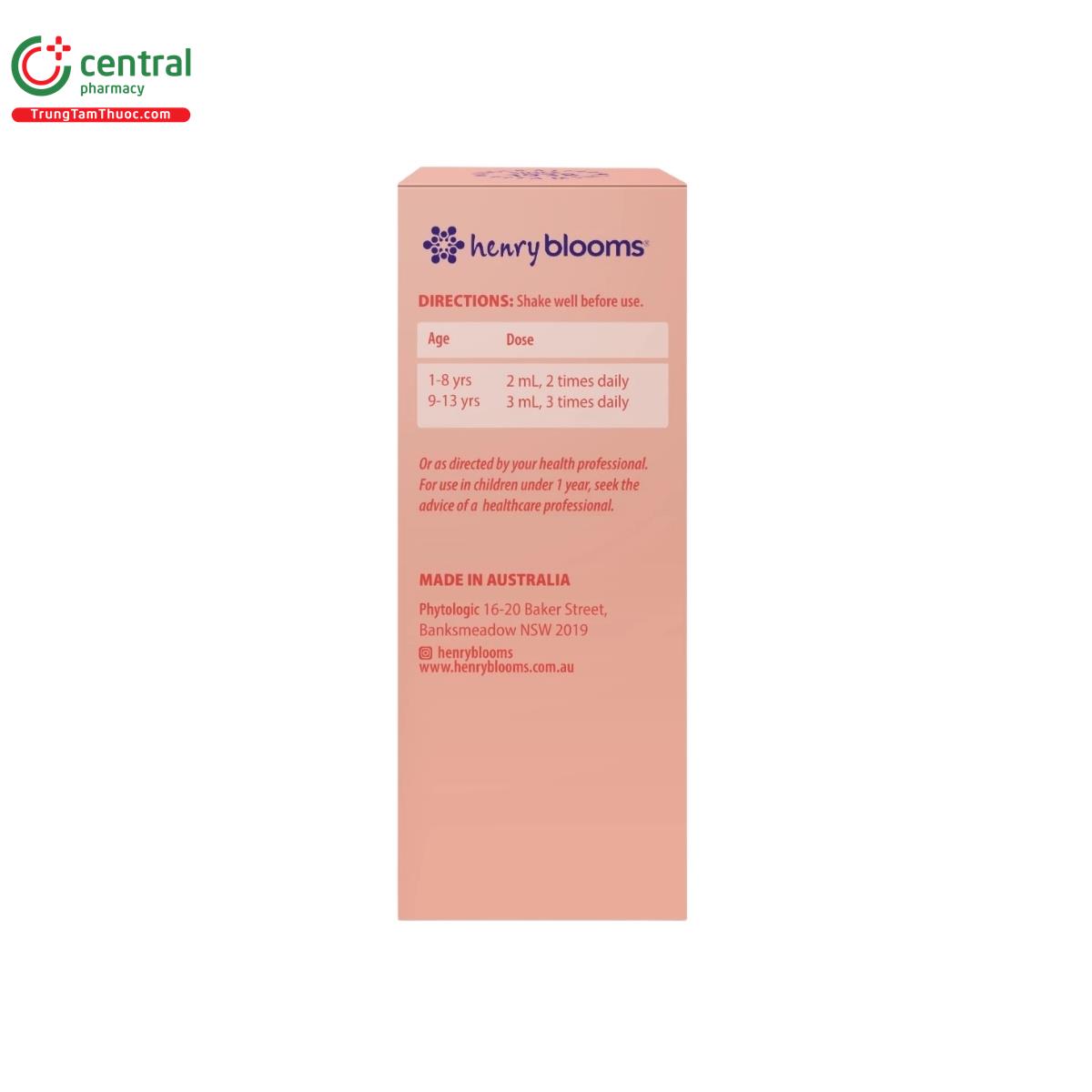 henry blooms kids liquid zinc with vitamin c 5 B0084