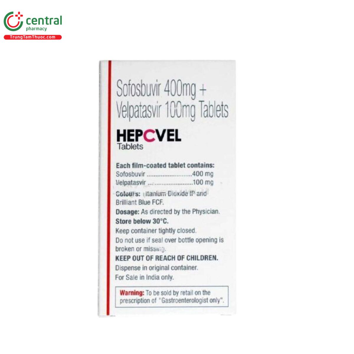 hepcvel tablets 400mg 100mg 7 M5703