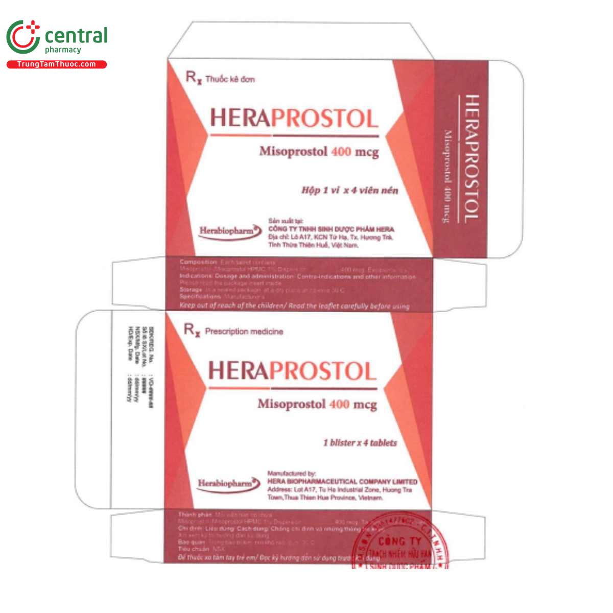heraprostol 400mcg 1 K4025 heraprostol 400mcg 1 K4025