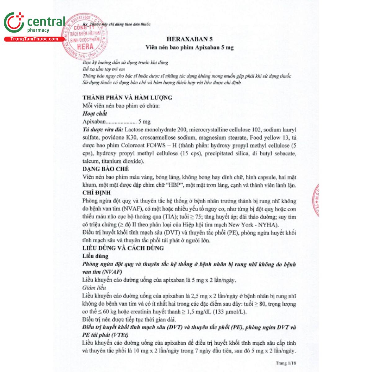 heraxaban 5mg 4 V8533