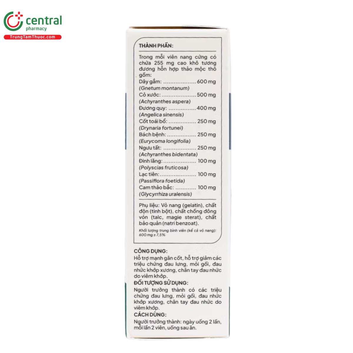 herbal wellness truong sinh an cot dan 5 C0072 herbal wellness truong sinh an cot dan 5 C0072