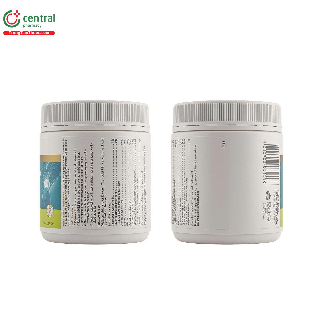 herbs of gold glucosamine max 4 N5564
