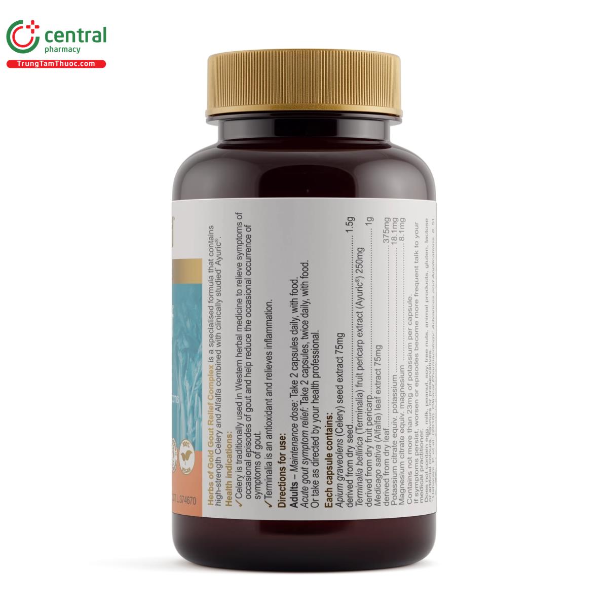 herbs of gold gout relief complex 2 G2084 herbs of gold gout relief complex 2 G2084