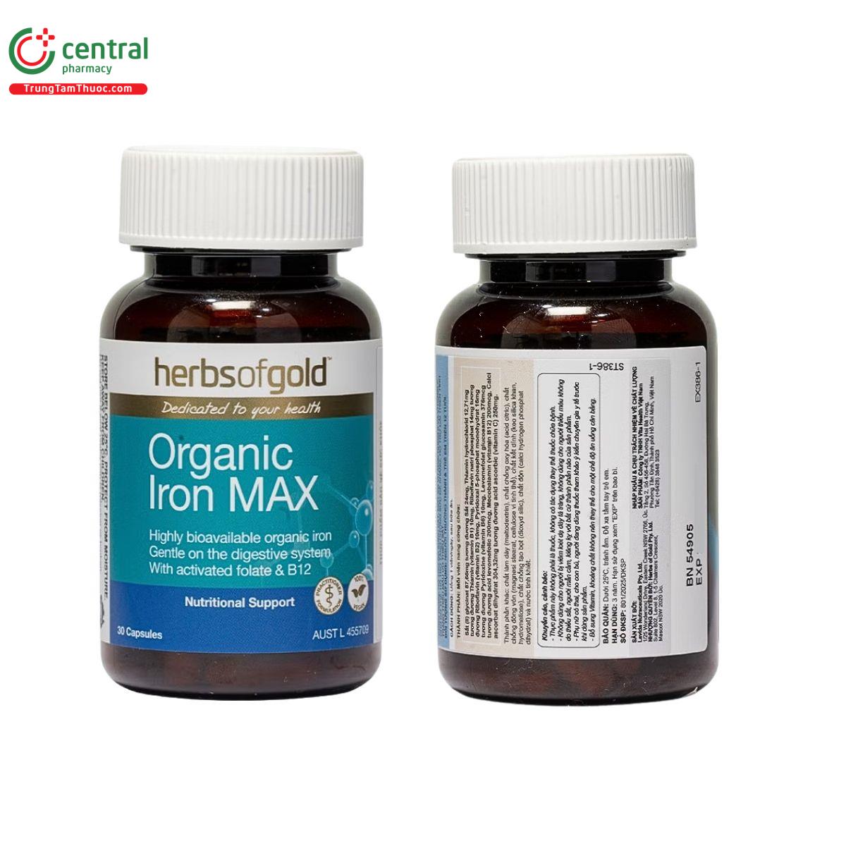 herbs of gold organic iron max 3 S7431