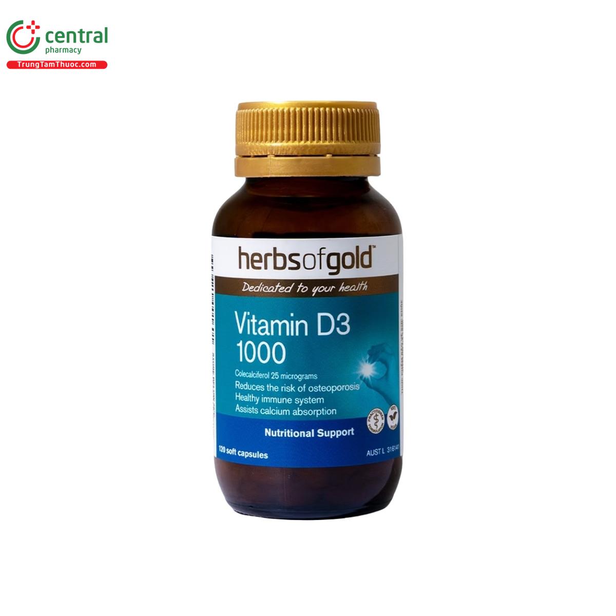 herbs of gold vitamin d3 1000 1 L4748