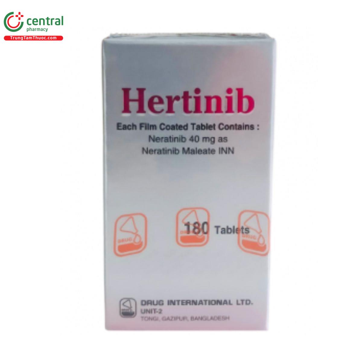 Thuốc Hertinib 40mg được chỉ định cho ung thư vú có HER2 dương tính