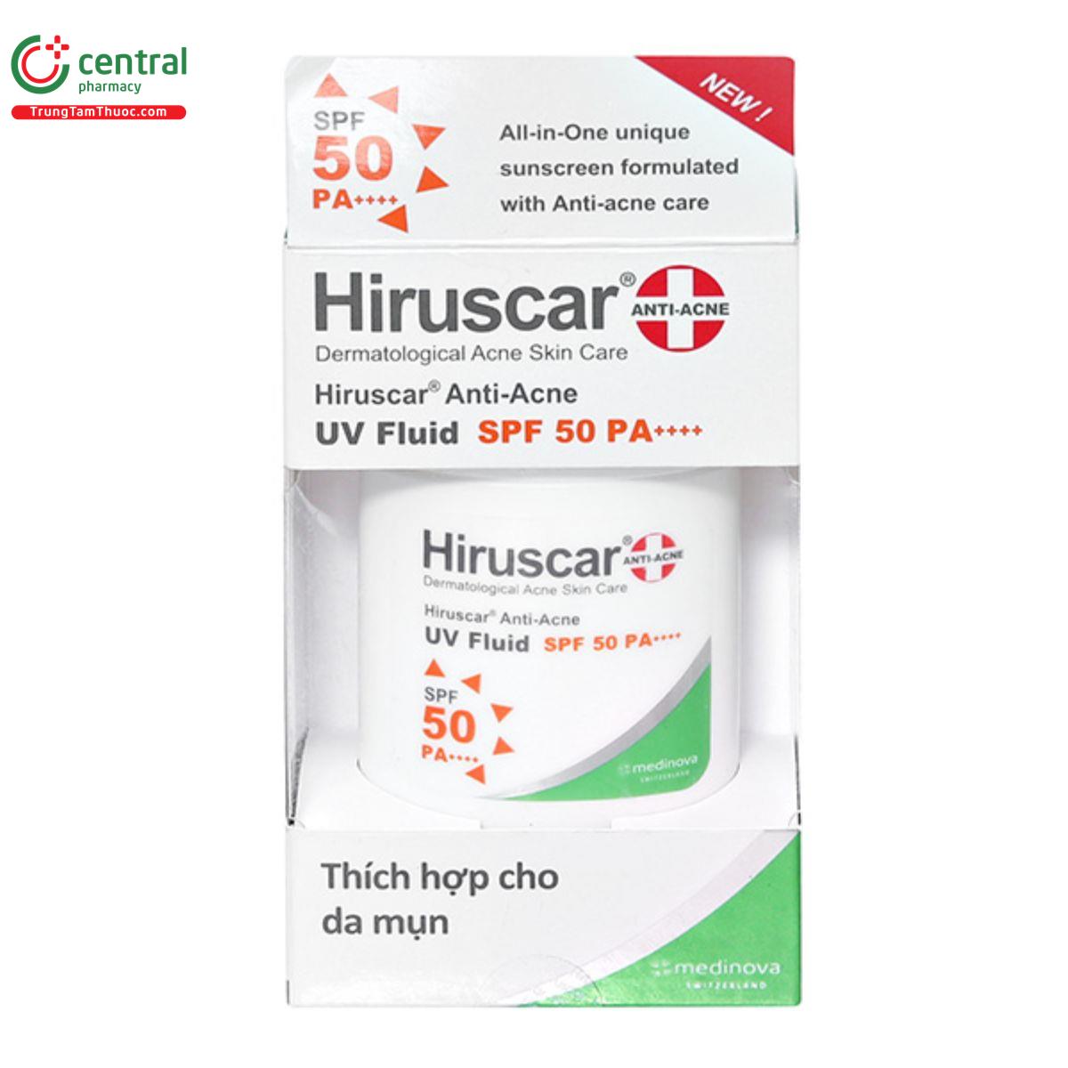 hiruscar anti acne uv fluid spf50 pa 2 I3878