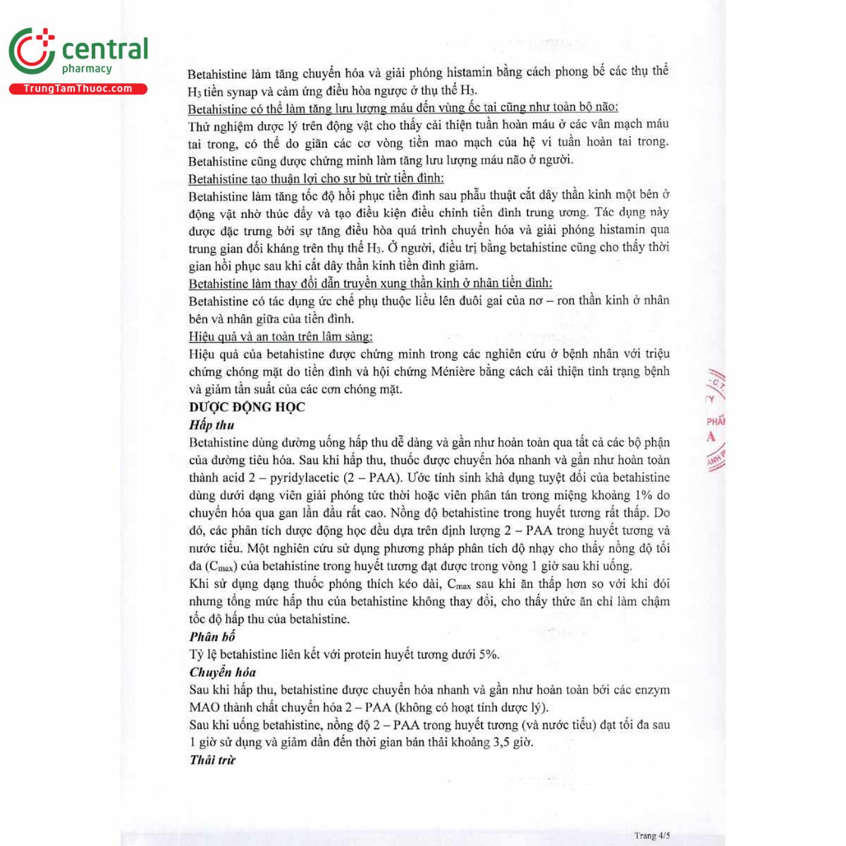 histavert odt 24mg 6 C0623