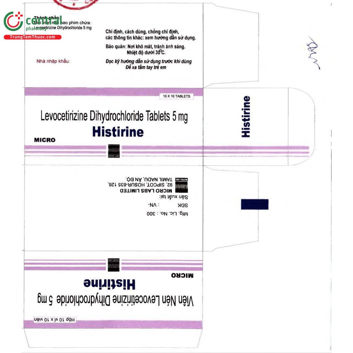 histirine 5mg 5 T8216 histirine 5mg 5 T8216