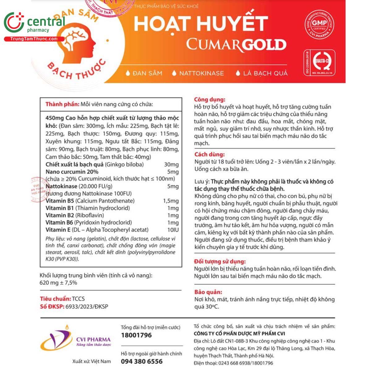 hoat huyet cumargold 3 Q6584