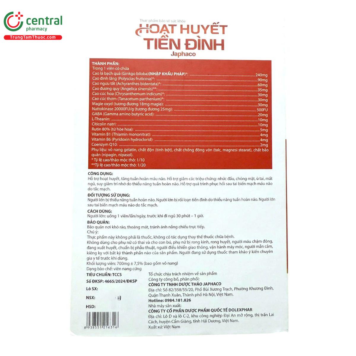 hoat huyet tien dinh japhaco 4 Q6118 hoat huyet tien dinh japhaco 4 Q6118