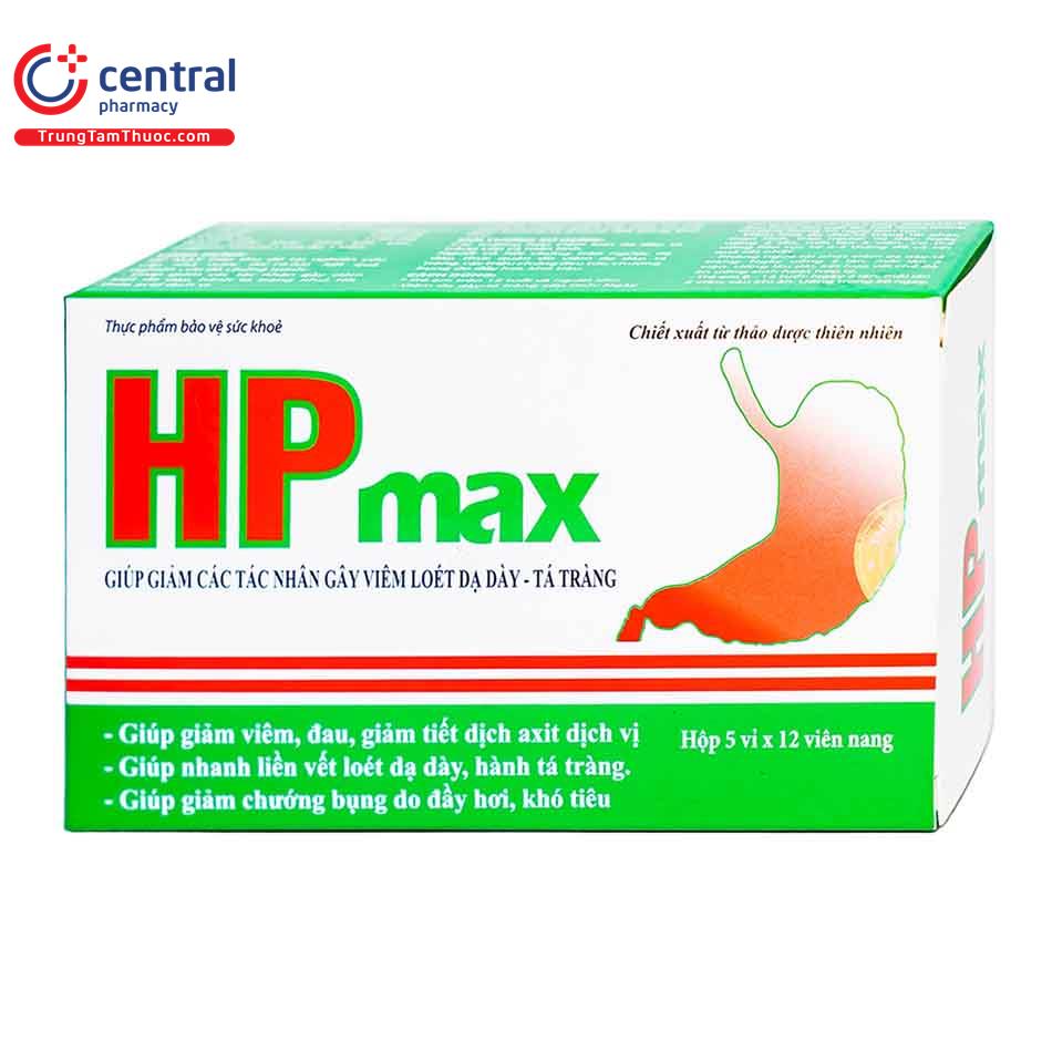 Thuốc dạ dày HP max điều trị viêm loét dạ dày, tá tràng hiệu quả