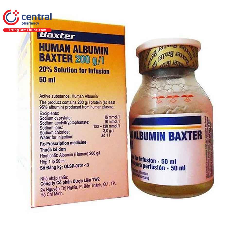 human albumin baxter 200 g l 20 50ml 10 B0352