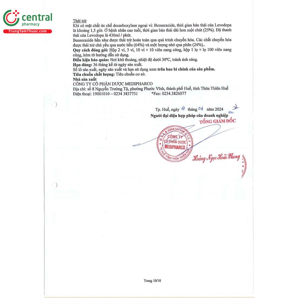 huong dan su dung doparazide 125 10 I3884