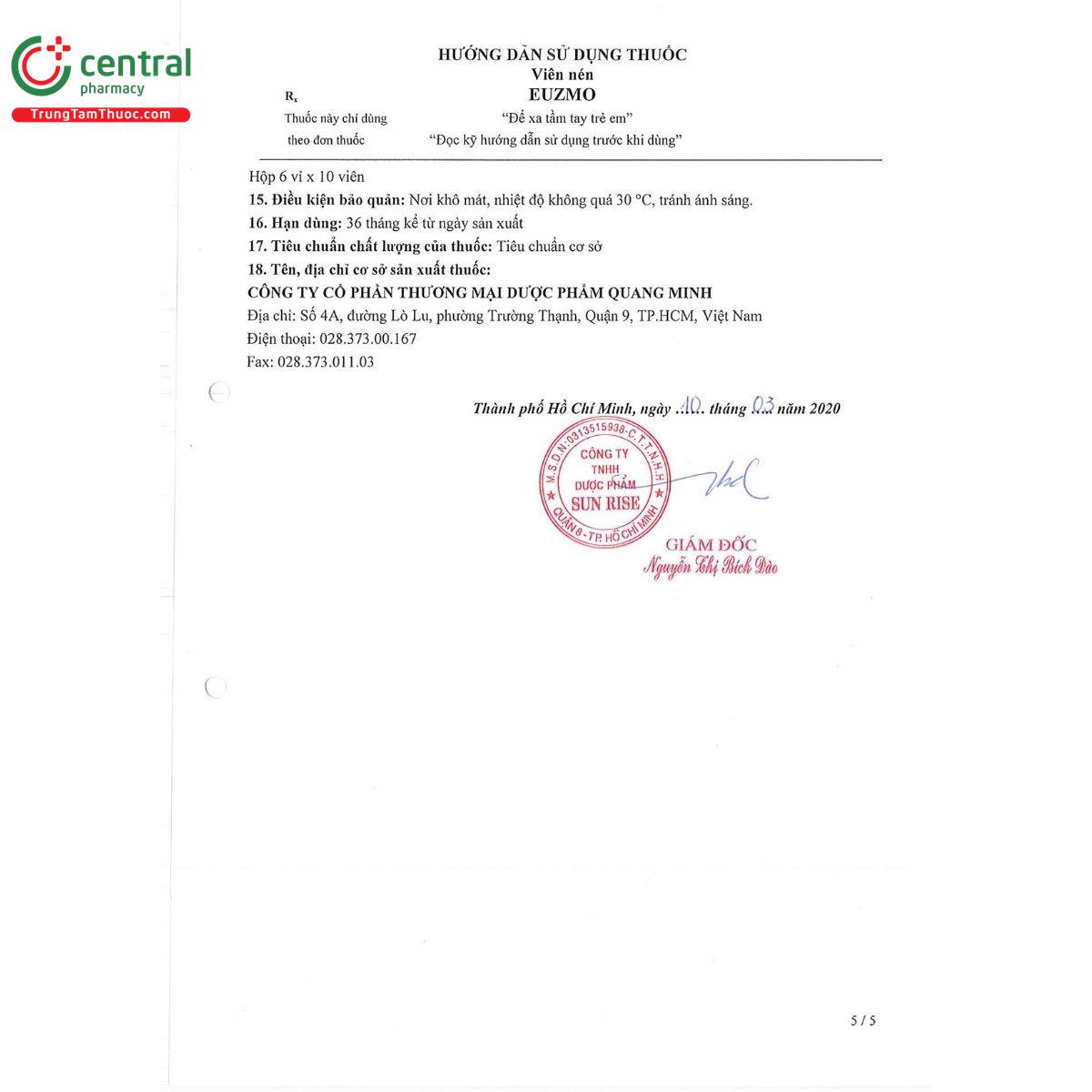 huong dan su dung euzmo 500mg 5 V8652