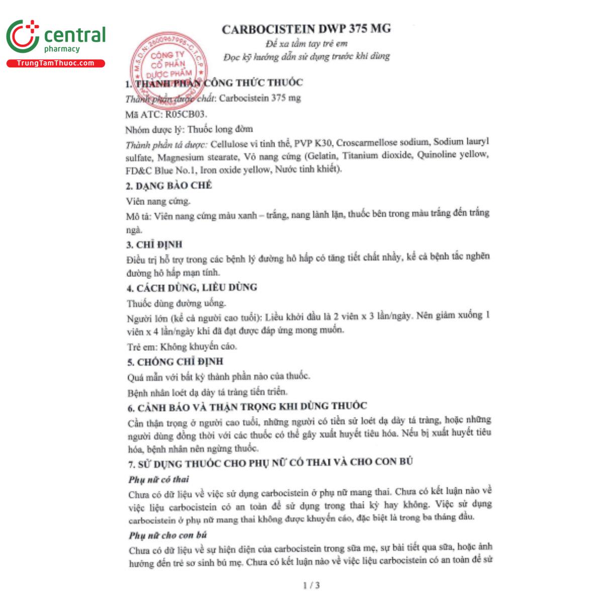 huongdansudung thuoc carbocistein dwp 375 mg 1 K4067 huongdansudung thuoc carbocistein dwp 375 mg 1 K4067