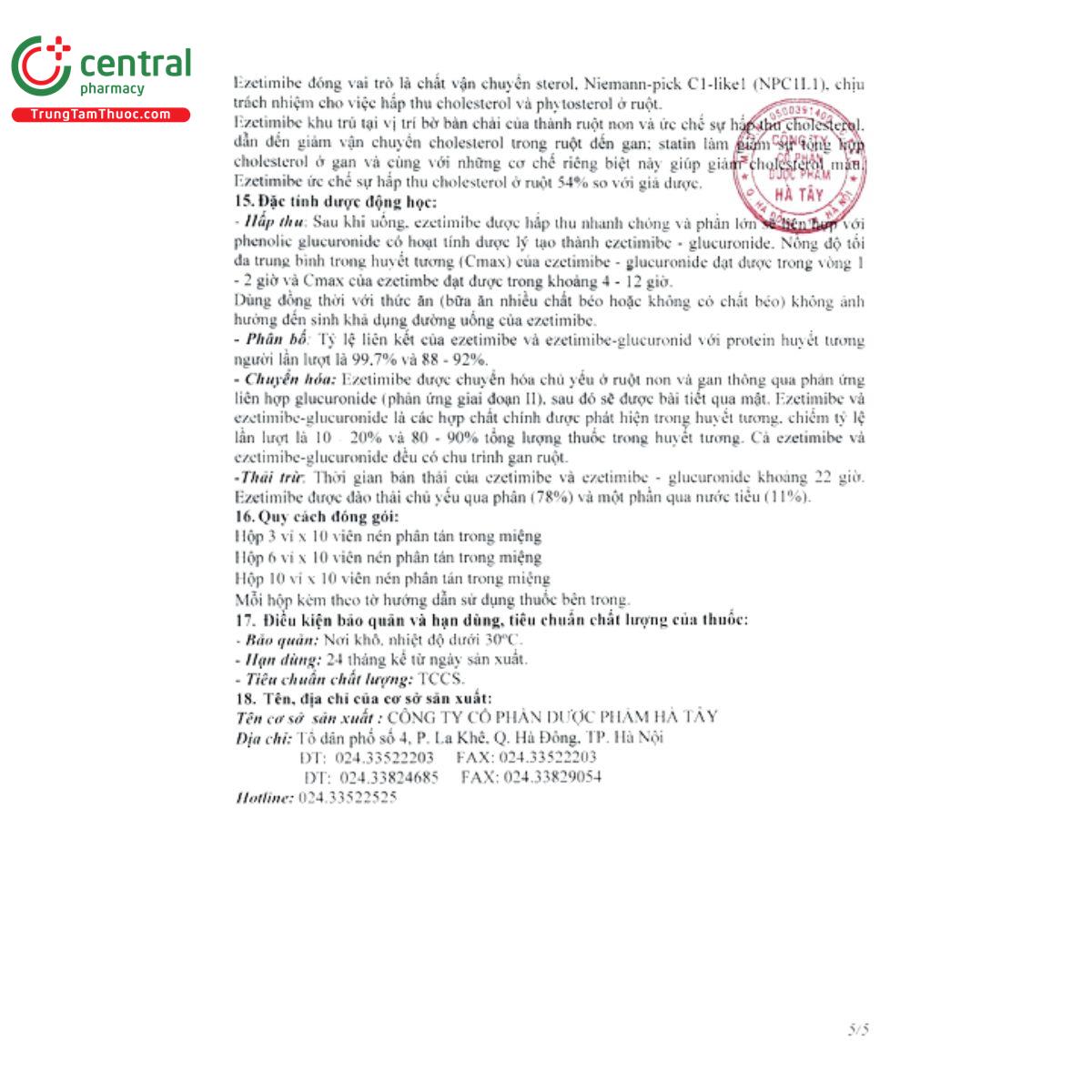 huongdansudung thuoc sm ezetimibe 10mg 5 B0376 huongdansudung thuoc sm ezetimibe 10mg 5 B0376