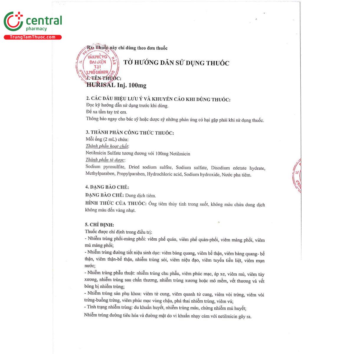 hurisal inj 100mg 3 R7473 hurisal inj 100mg 3 R7473