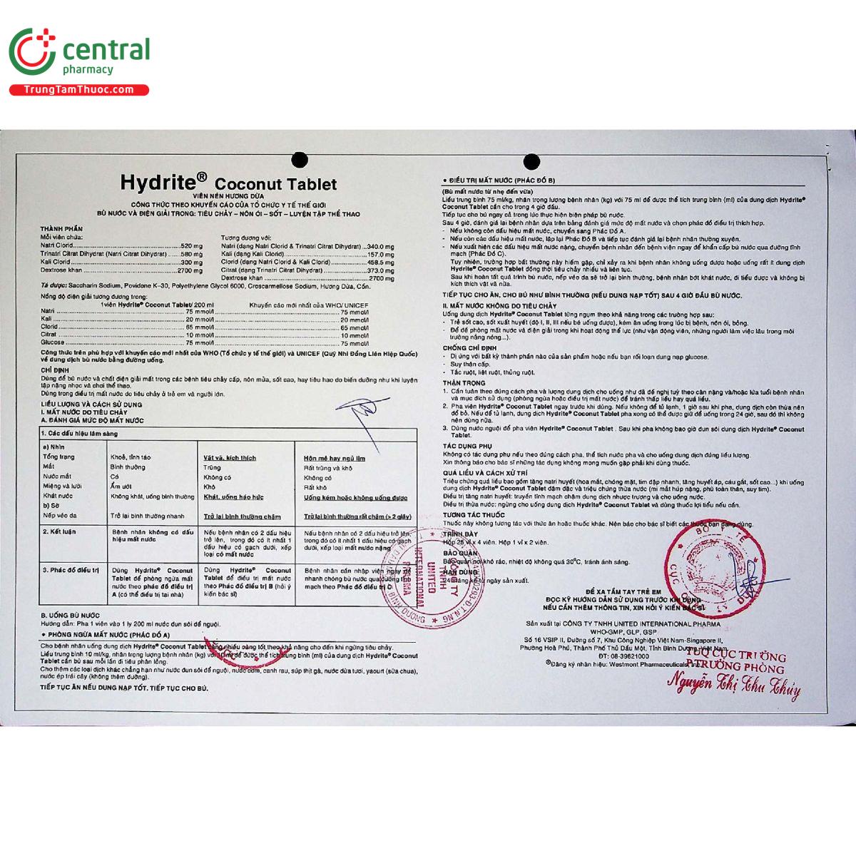 hydrite coconut tablet 7 E1001