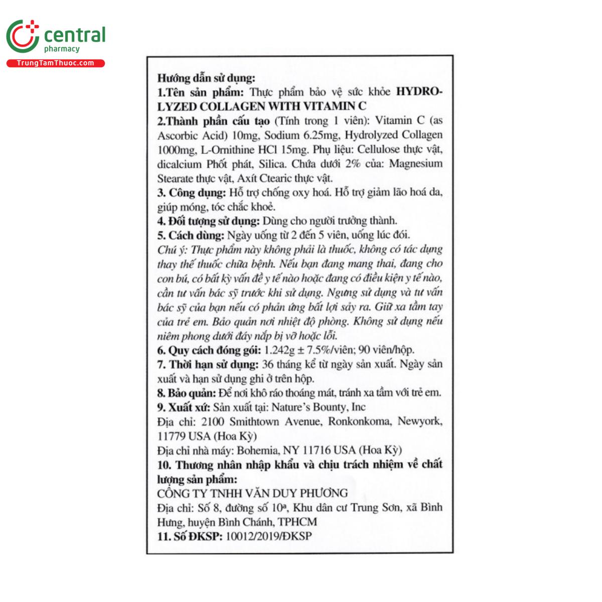 hydrolyzed collagen with vitamin c 6 S7081 hydrolyzed collagen with vitamin c 6 S7081