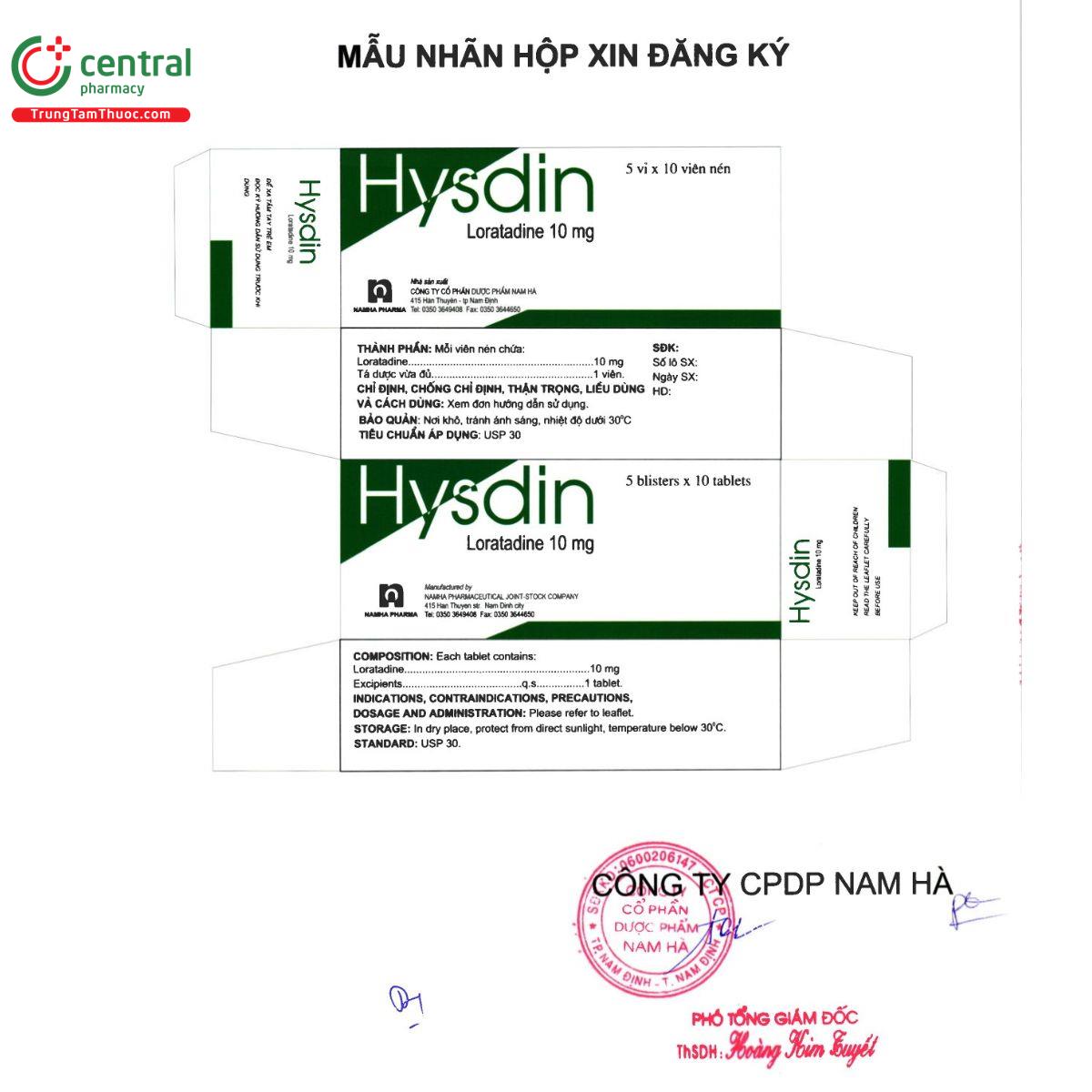 hysdin 10mg 4 R7550 hysdin 10mg 4 R7550