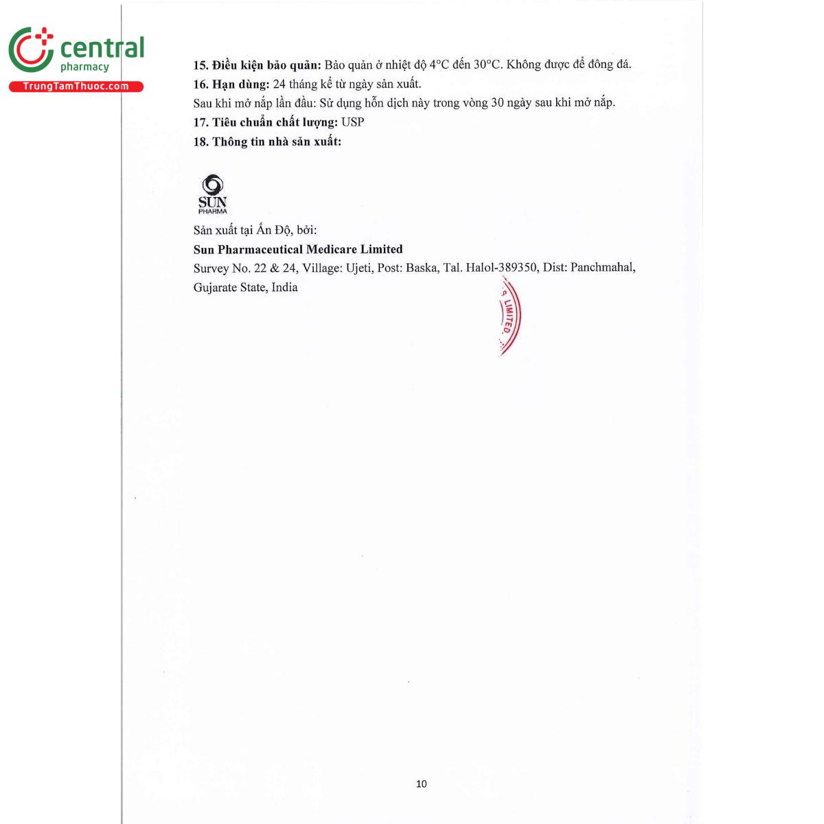 i brinz sterile eye drops 10mg ml 10 D1455