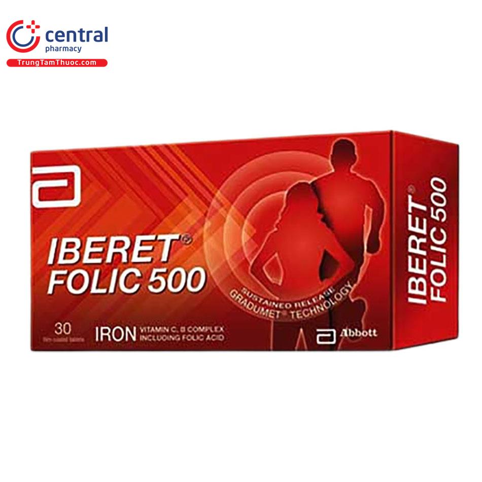 [CHÍNH HÃNG] Thuốc Iberet Folic 500: tác dụng, chỉ định