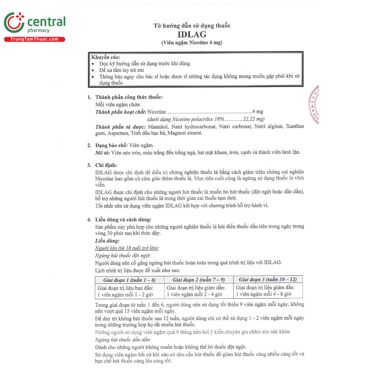 idlag 4mg 1 M5018 idlag 4mg 1 M5018