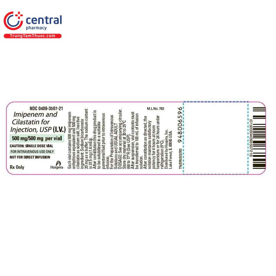 imipenem cilastatin injection 3 U8504