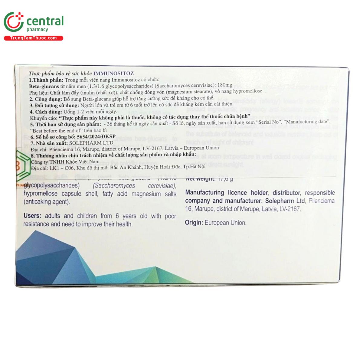 immuno sitoz 180mg 3 S7251