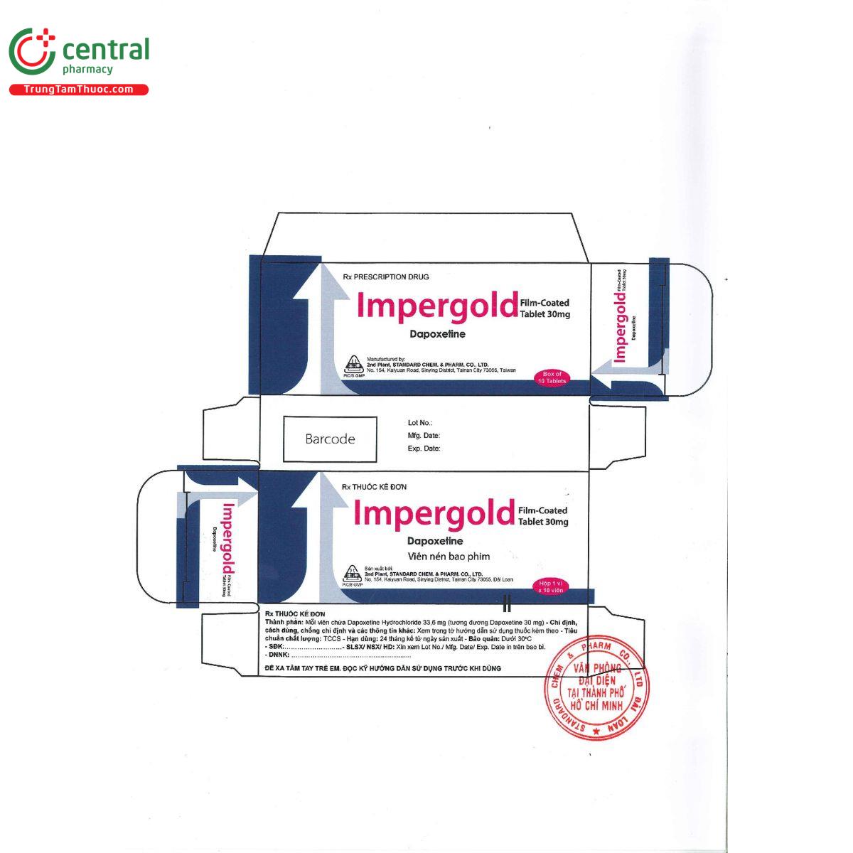 impergold film coated tablet 30mg 2 D1482
