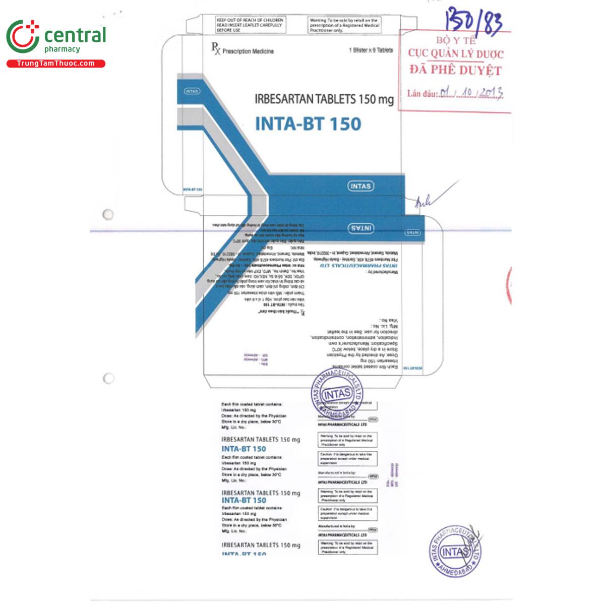 inta bt 150mg 3 F2218 inta bt 150mg 3 F2218