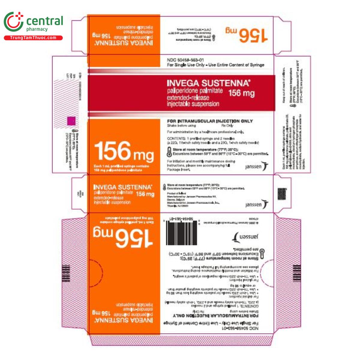 invega sustenna 156mg ml 1 J3378