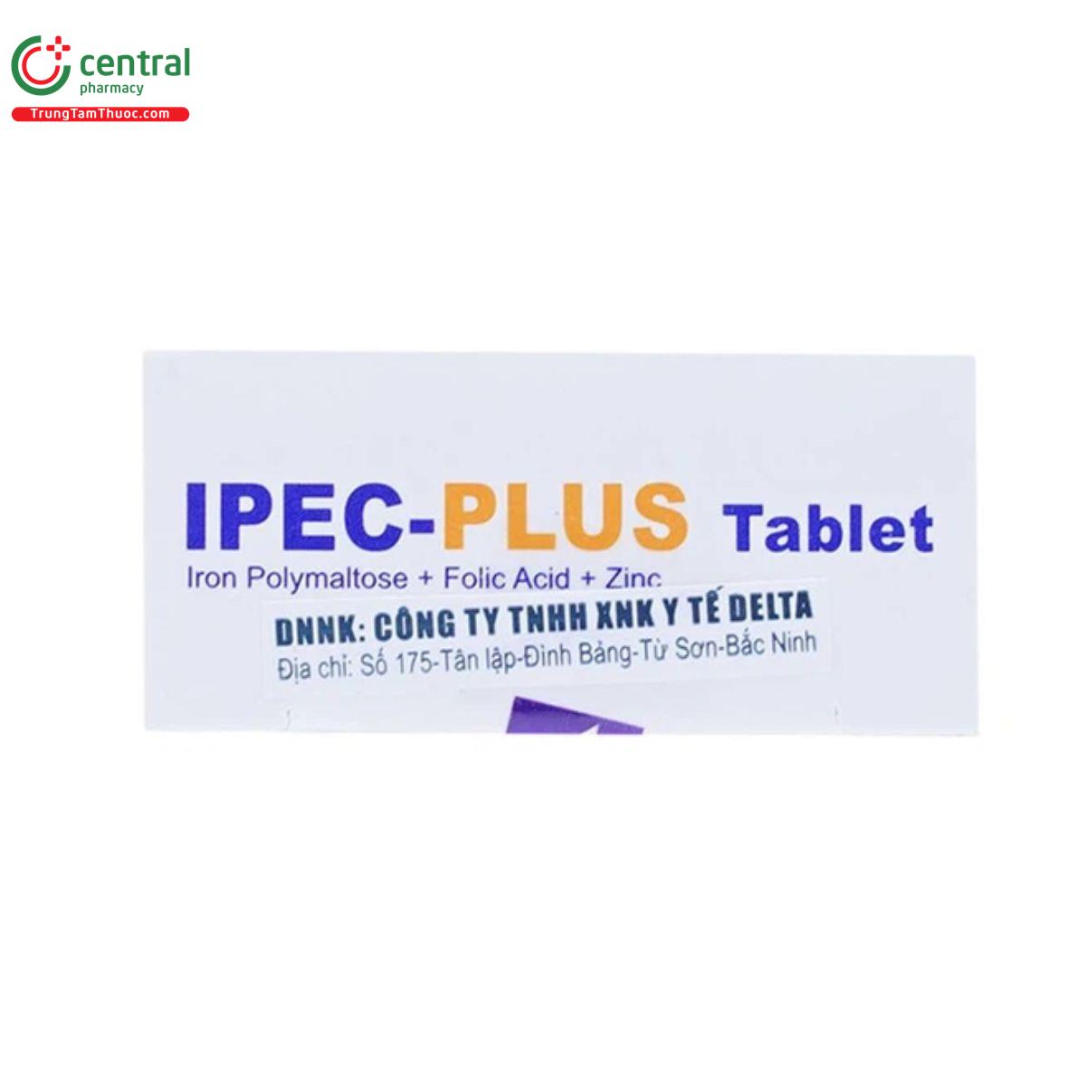 Thuốc Ipec-Plus Tablet phòng ngừa và trị thiếu sắt, kẽm, acid folic