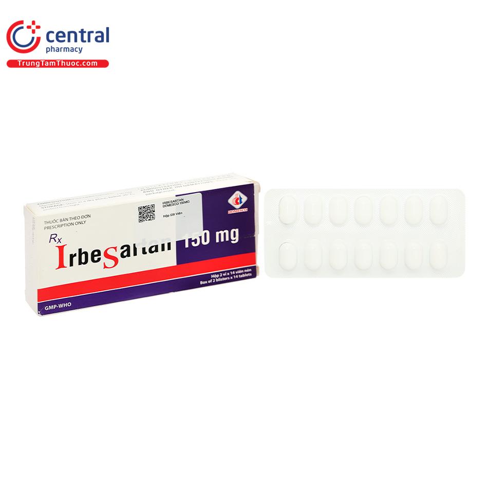 [CHÍNH HÃNG] Thuốc Irbesartan 150mg Domesco trị bệnh cao huyết áp