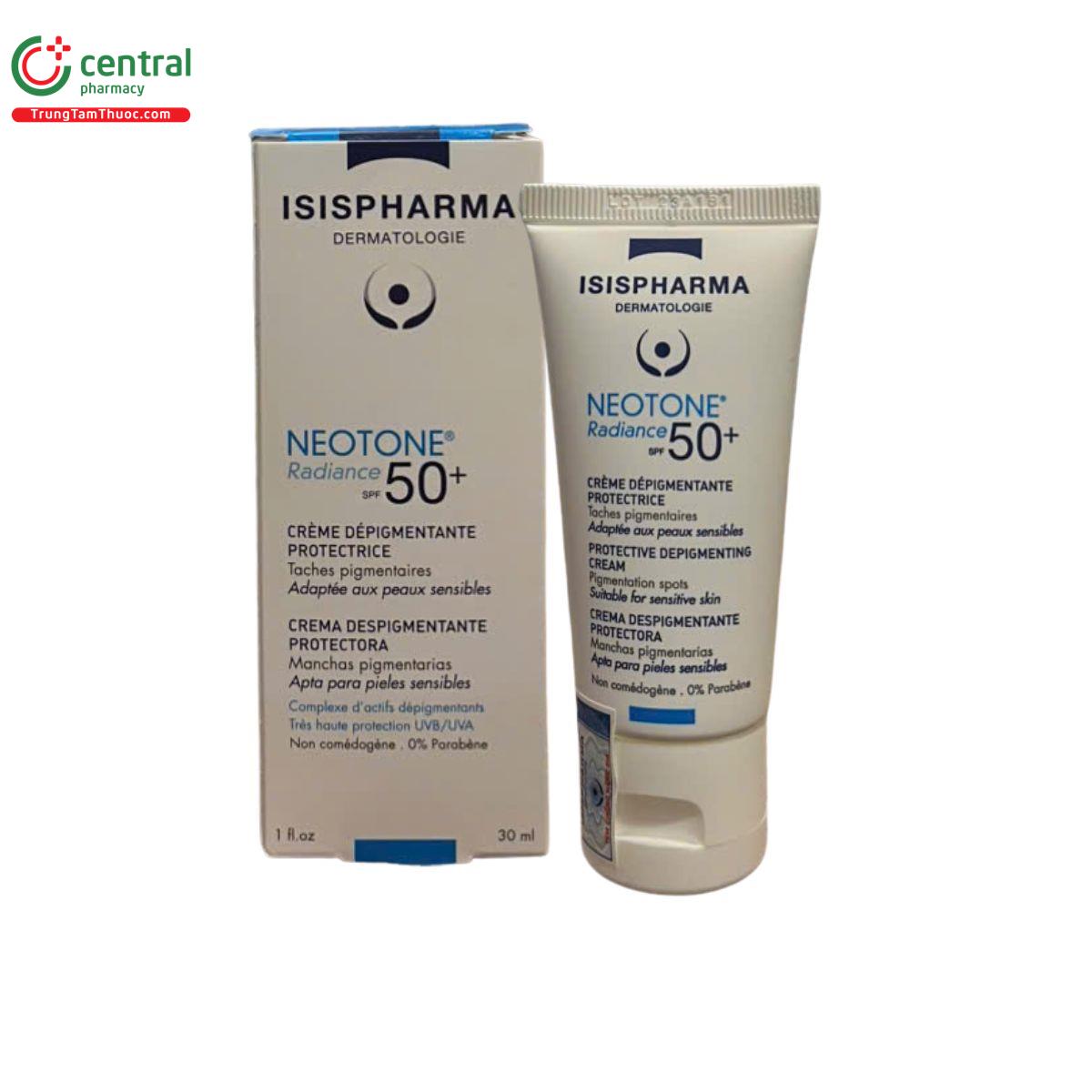 ISISPHARMA NeoTone Radiance SPF 50+ - kem chống nắng, mờ nám, sáng da
