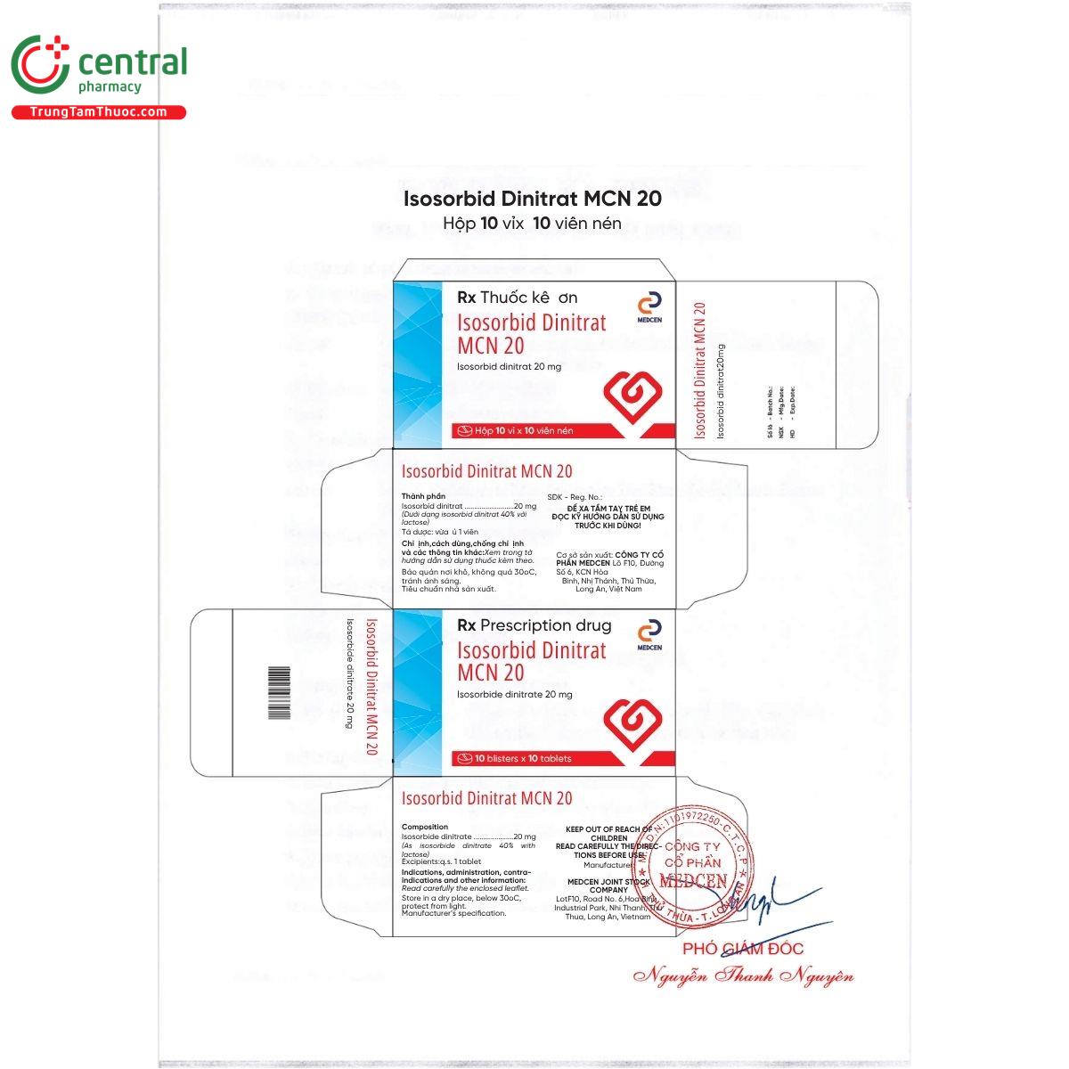 isosorbid dinitrat mcn 20 3 C1824 isosorbid dinitrat mcn 20 3 C1824
