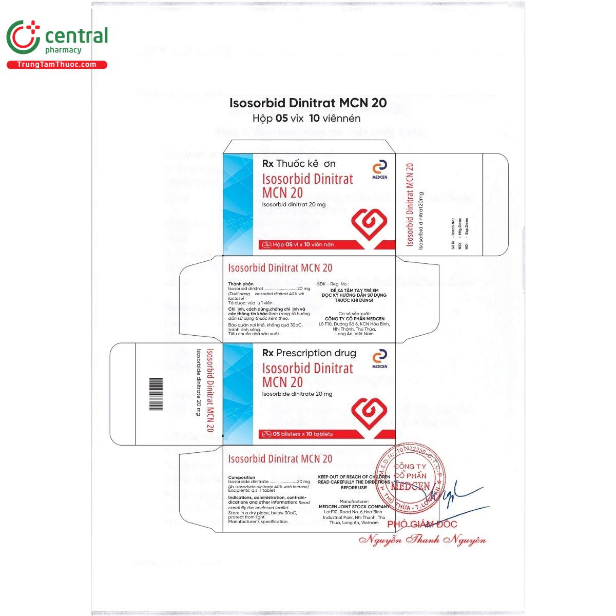 isosorbid dinitrat mcn 20 9 F2750 isosorbid dinitrat mcn 20 9 F2750