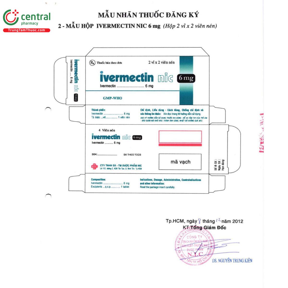 ivermectin nic 6mg 3 P6158 ivermectin nic 6mg 3 P6158
