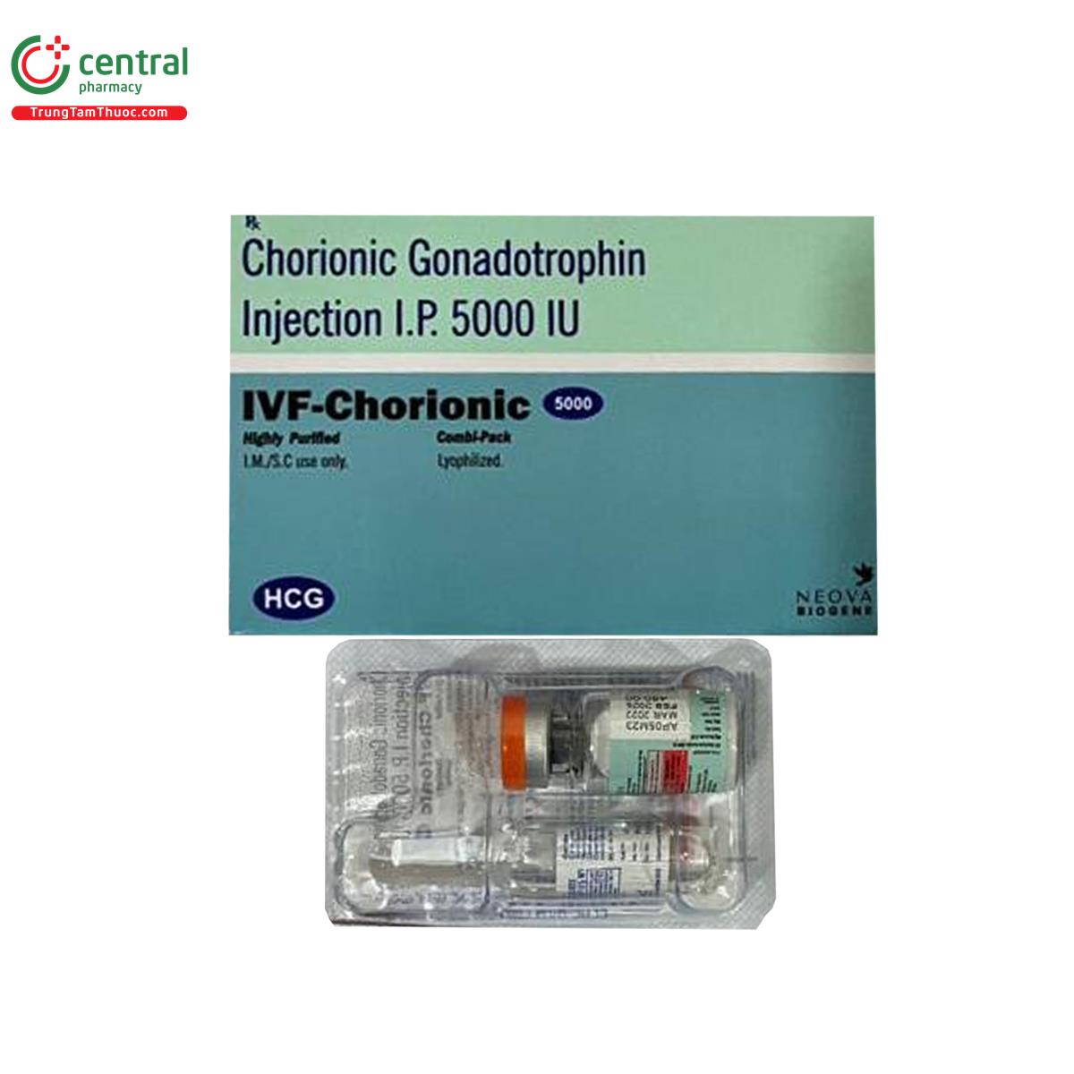 ivf chorionic 5000iu 3 F2850