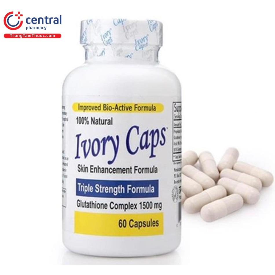 Viên uống trắng da Ivory Caps giúp da trắng sáng, đẩy lùi thâm sạm