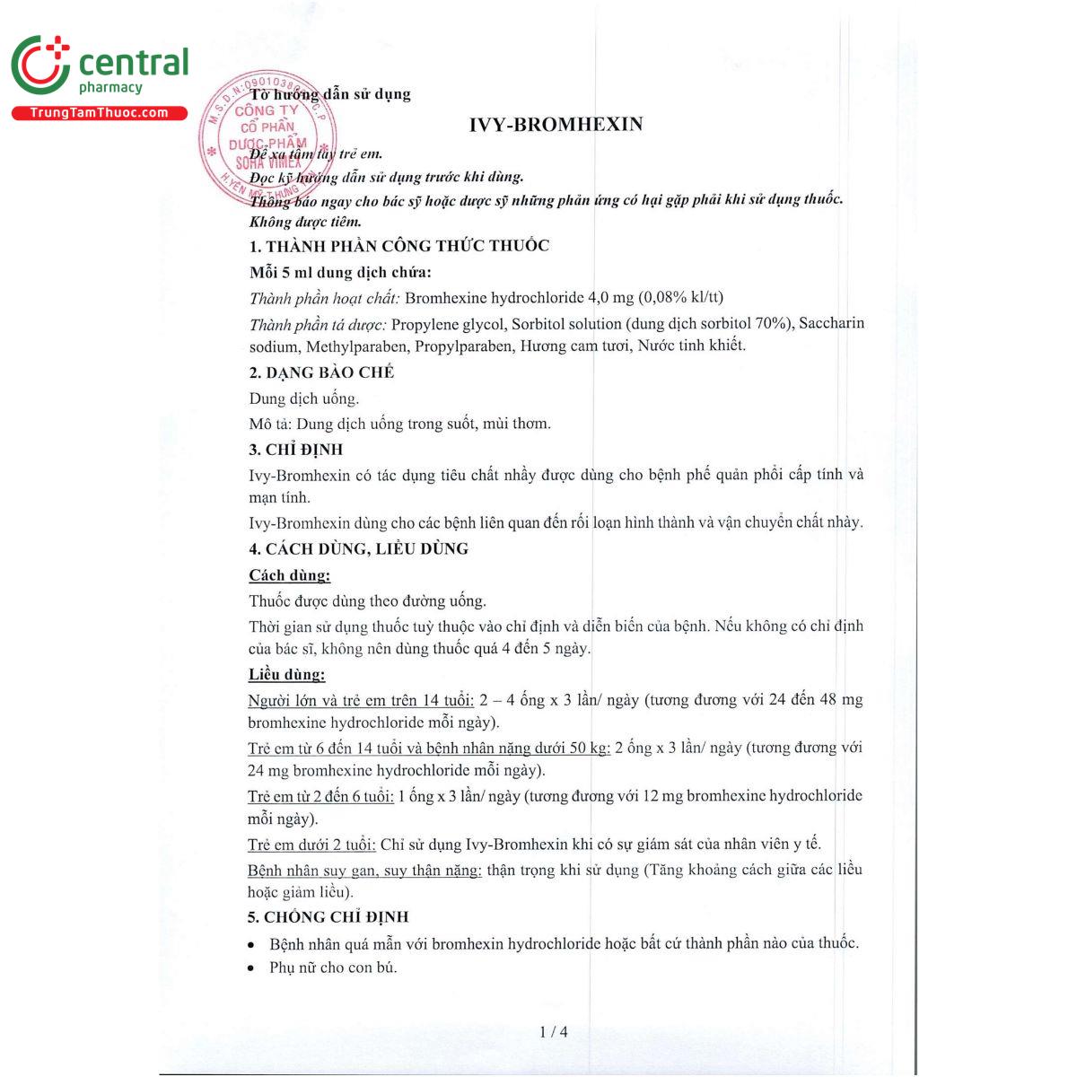 ivy bromhexin 4mg 3 K4287