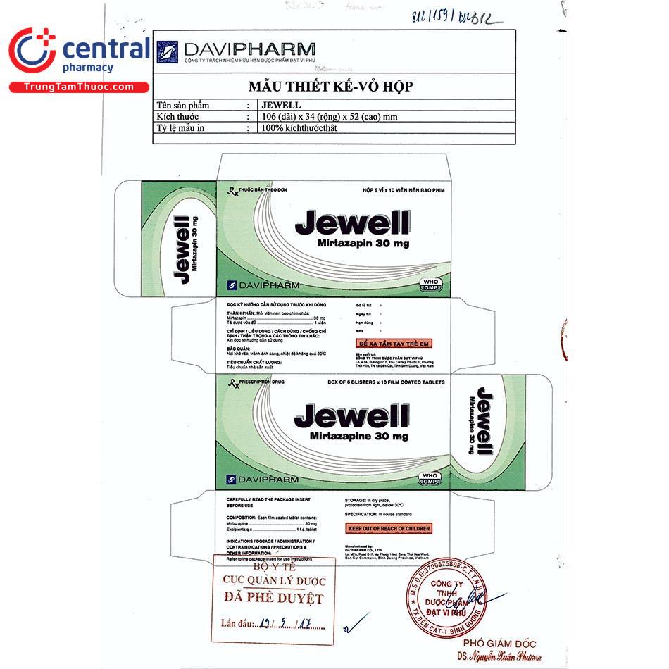 jewell mirtazapine 30mg 10 I3502