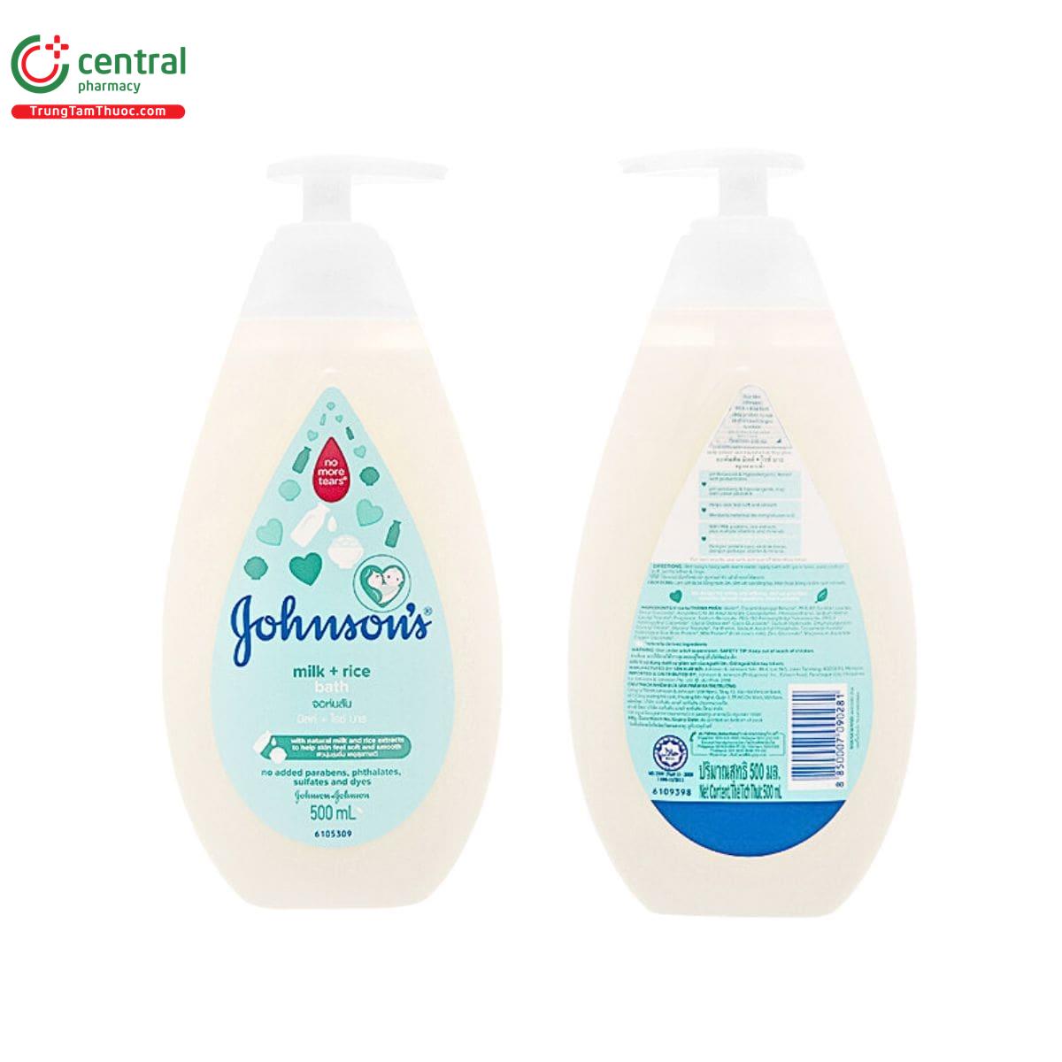 johnsons milk rice bath 500ml 4 J3854