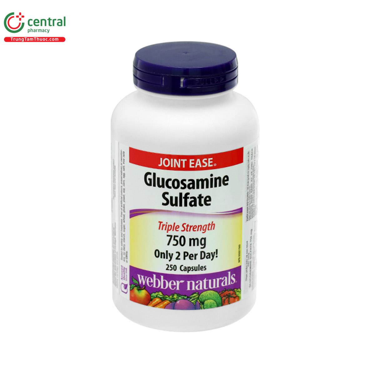 joint ease glucosamine sulfate 750mg 250 vien 3 E1360