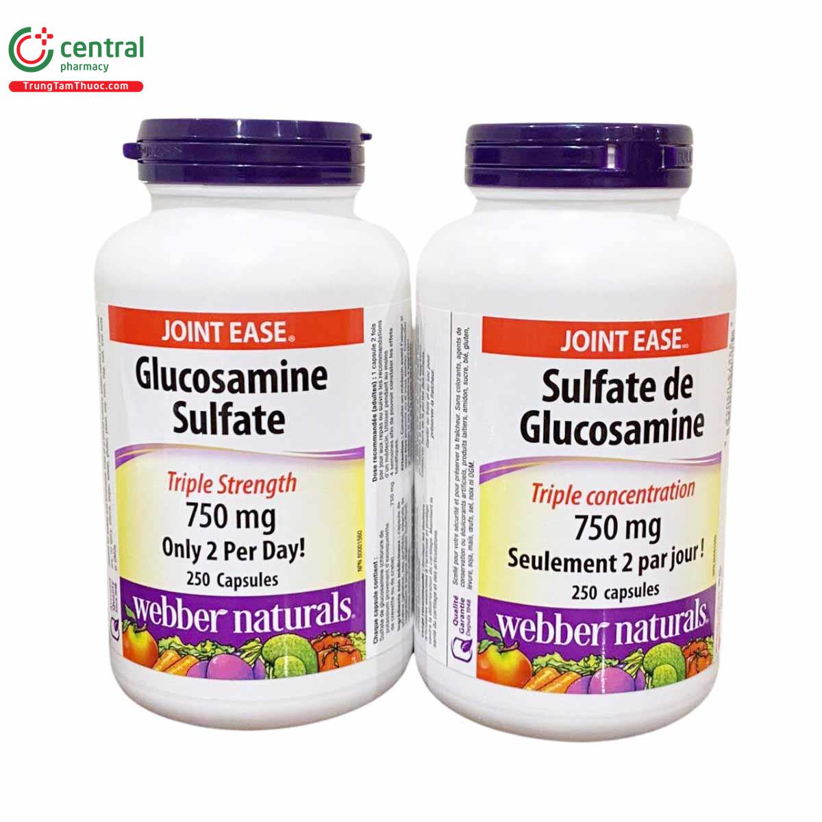 joint ease glucosamine sulfate 750mg 250 vien 5 F2468