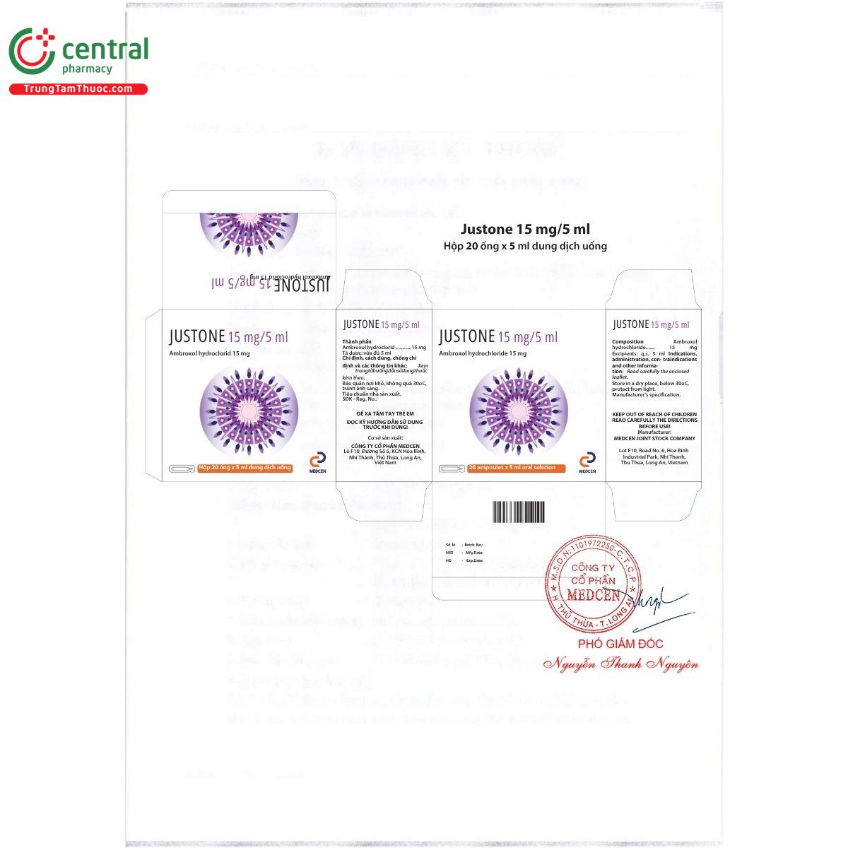 justone 15 mg 5 ml R7041 justone 15 mg 5 ml R7041